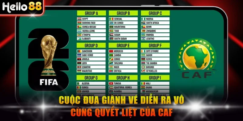 Cuộc đua giành vé diễn ra vô cùng quyết liệt của CAF