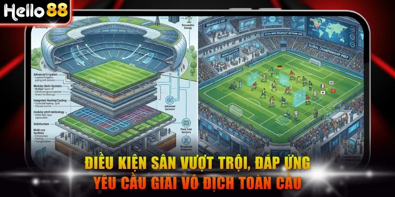 Điều kiện sân vượt trội, đáp ứng yêu cầu giải vô địch toàn cầu